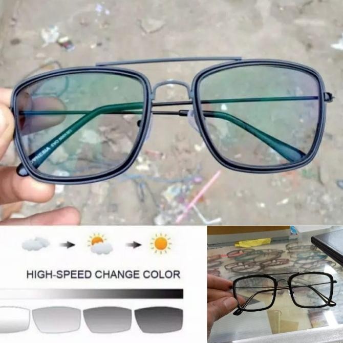 new kacamata model korea terbaru kotak cowok cowo wanita cewe photocromic