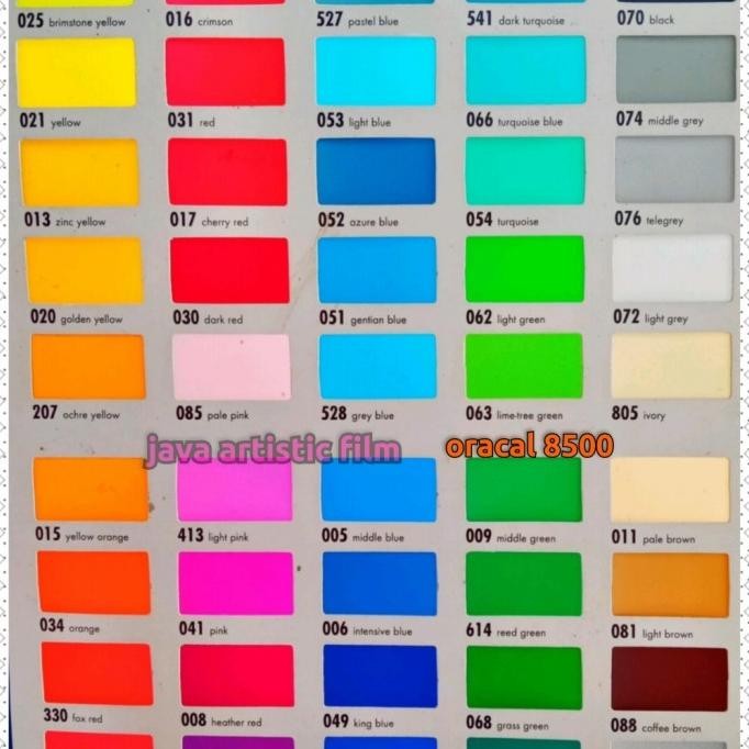 TERBARU STICKER/STIKER KACA/ORACAL/ORACAL 8500/STICKER WARNA TRANSFLUSEN