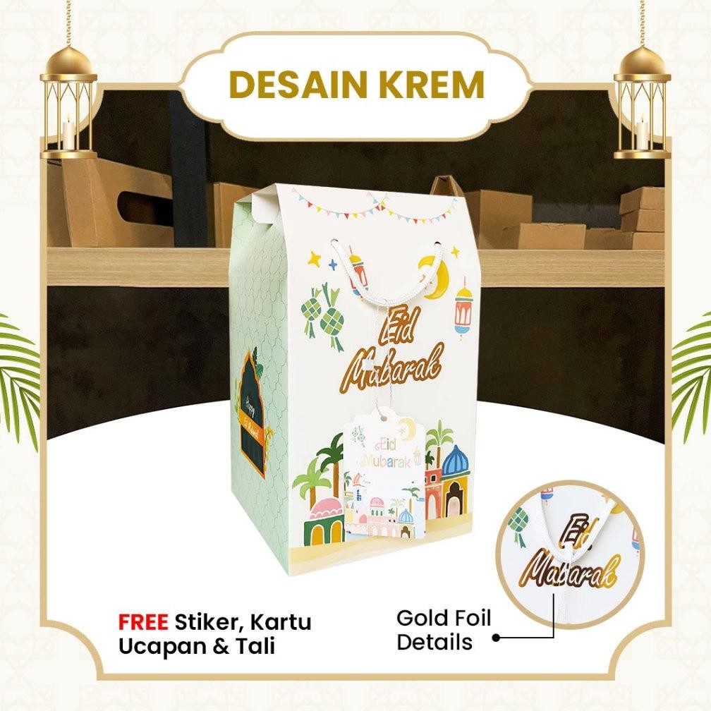

25pcs Gable Box kotak hampers Lebaran idul fitri Tali jinjing/Box Hampers besar toples BULAT Kue Kering Idul Fitri / estetik finishing foil (Paket 25pcs) muat toples BULAT (250gr : 5 toples) atau (500gr : 3 toples)