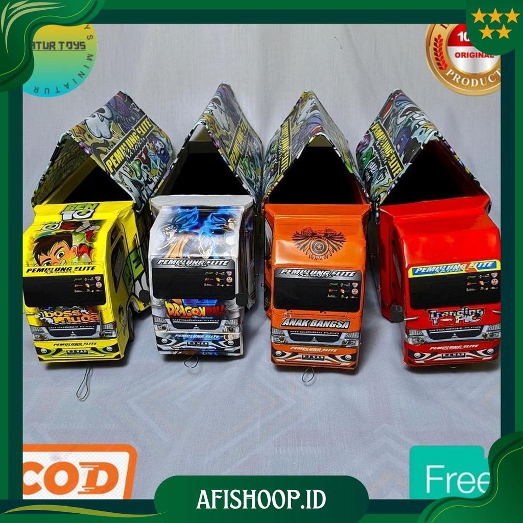 Promo Miniatur Truk Murah Truk Oleng Lampu Terpal Bisa Belok Mainan Anak Tawakal Putih 5 Kado Ulang 