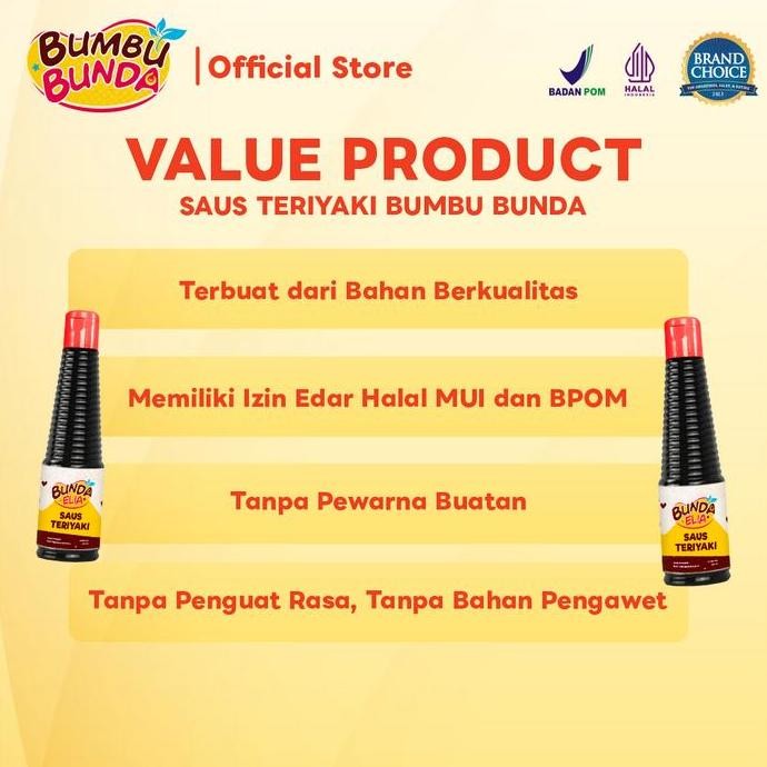 

Bumbu Bunda Elia Saus Teriyaki Non MSG Non Pengawet / Bumbu MPASI / Bumbu Anak nUg