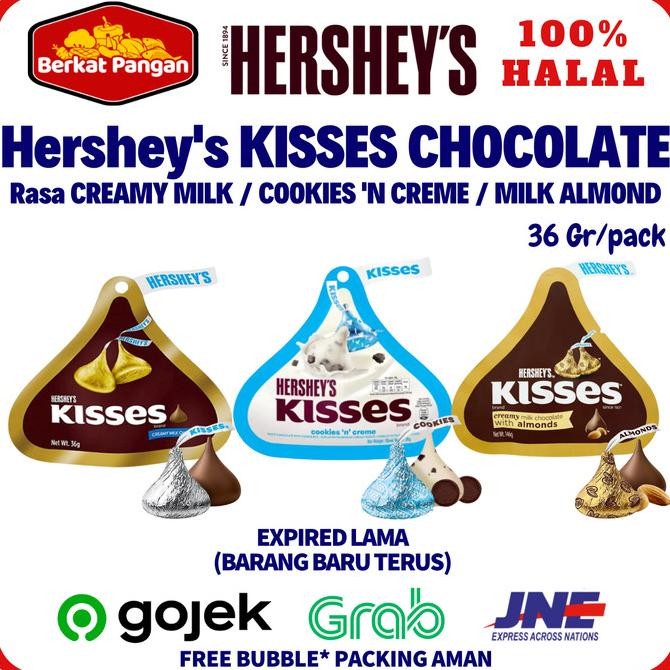 

Hershey Kisses Cokelat Milk / Cookies n Creme / Milk Almond 36 gr nUg