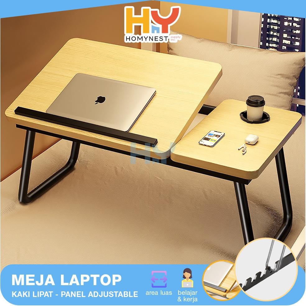 

HOMYNEST MEJA LAPTOP BELAJAR LIPAT FOLDABLE DESK ZOOMER SERBAGUNA