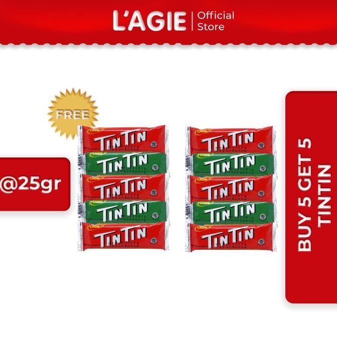

BUY 5 GET 5 FREE Lagie Coklat Tintin Enting 10x25gr nUg
