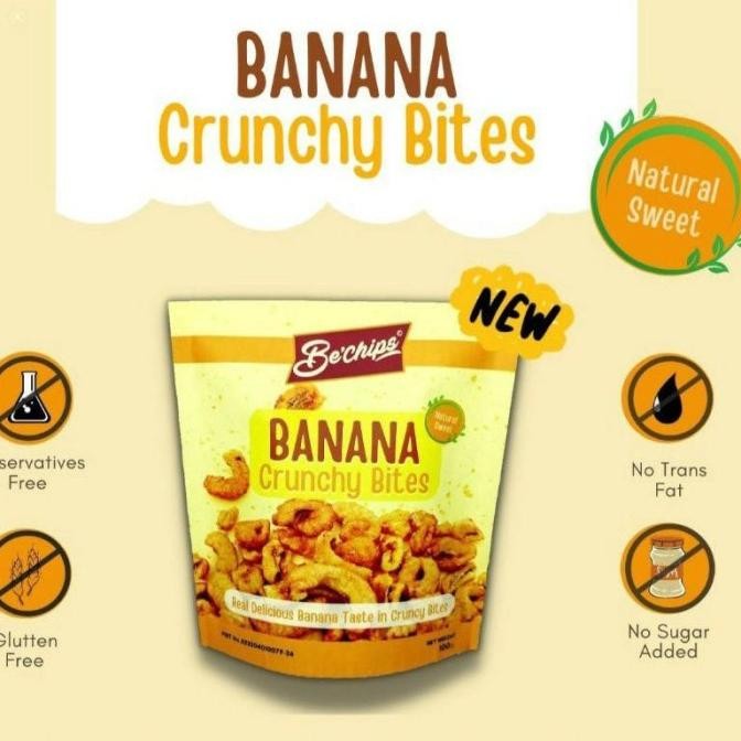 

Be'Chips Banana Crunchy Bites Natural Sweet 100gr nUg