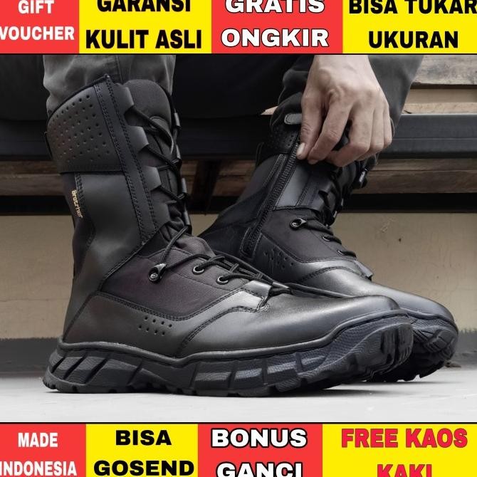 Sepatu Pdl Tni Polri Kulit Asli Terbaru Anti Air Brotrher New Gen 8