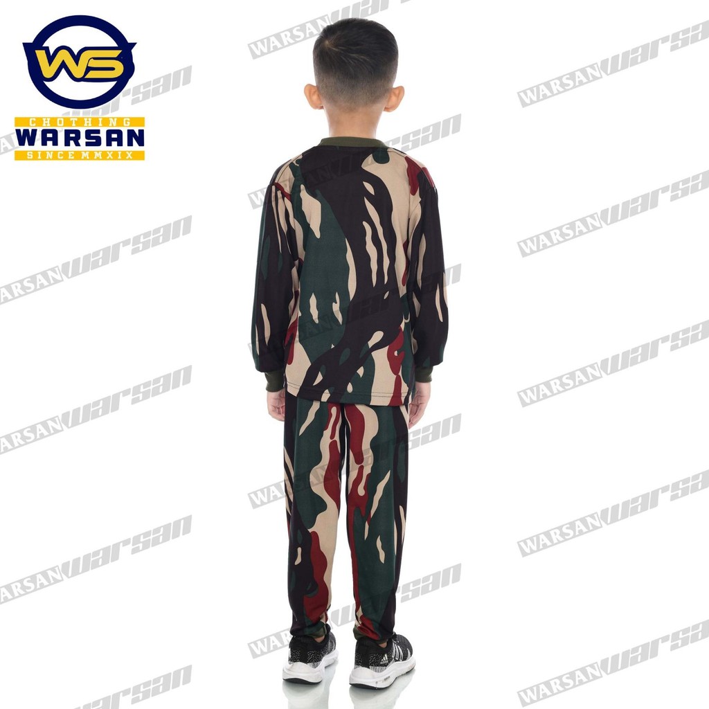 Baju Tentara Anak / Baju Stelan TNI anak / Training Anak / Kaos TNI Anak-Anak Kopassus seragam kopas
