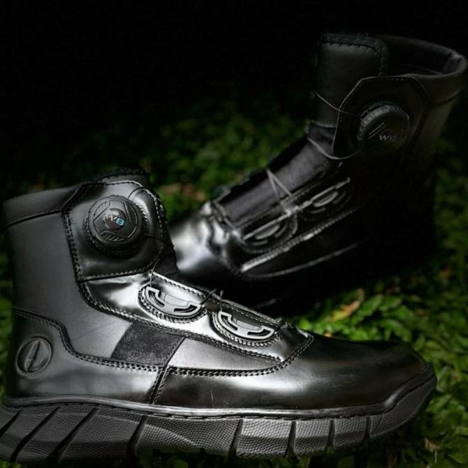 Sepatu PDH PDL TNI POLRI Parabellum Midtrack tali putar doff