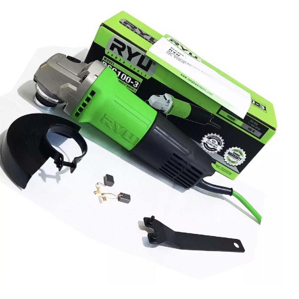 Tekiro Ryu Angle Grinder Mesin Grenda Gurinda Gerinda Tangan Poles 4 Inch RSG100-4 Free 1 Set Areng 