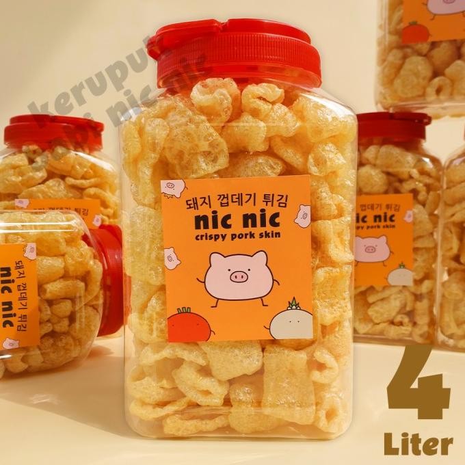 

Murah Kerupuk Kulit Babi Nic Nic 4 Liter Snack Cemilan Kerubi
