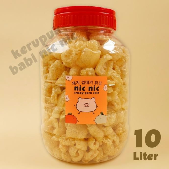 

Sale Kerupuk Kulit Babi Nic Nic Toples Jumbo 10 Liter Snack Cemilan Kerubi