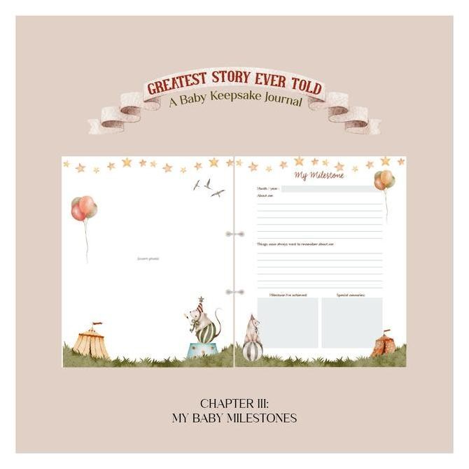 

Paperie Lab - Baby Keepsake Journal Album Foto Bayi Books SS8