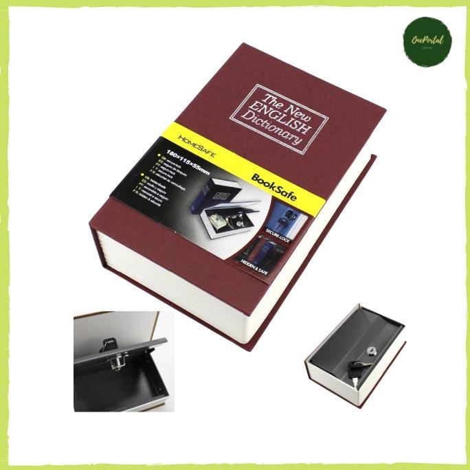 Brankas Safety Box Besi Tempat Penyimpanan Uang Perhiasan Bentuk Buku