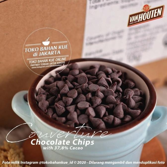 

Van Houten - Chocolate Chips 500gr Chocochip Cokelat Chocochips Coklat liquid