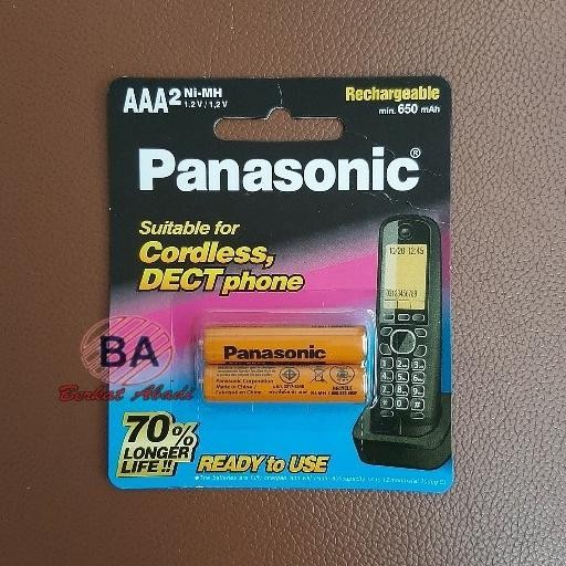 Baterai Cas Original Panasonic AAA 650mah isi 2