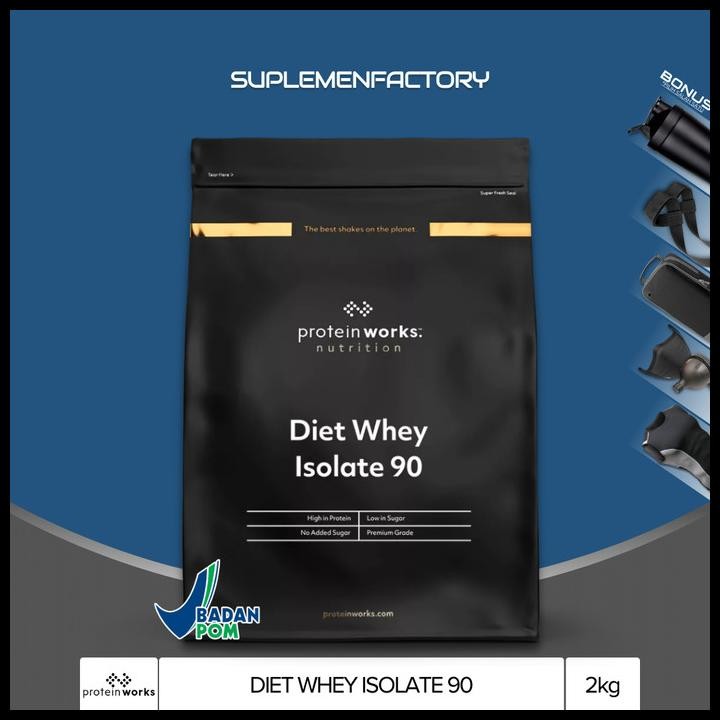 Terlaris Tpw The Protein Works Diet Whey Isolate 90 2Kg Good Quality