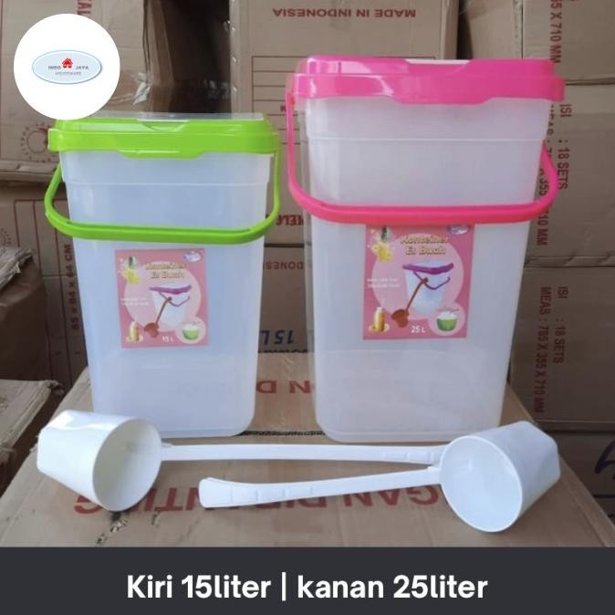 Tempat es buah / aquarium es buah 15 liter - 25liter + gayung