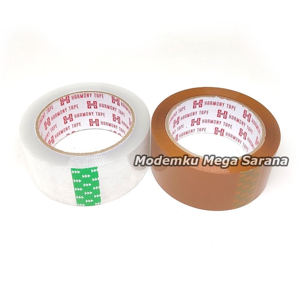 

At43 Lakban Bening Coklat Besar Murah 90 Yard 45 Mm Merk Harmony Kuat Rekat Tidak Mudah Putus