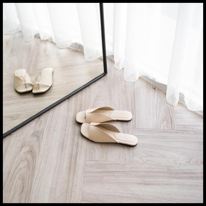 Terlaris Zode Paula Sandals - Basic Sandal Jepit Wanita - Black, Cream, White & Tan Sendal Wanita Go