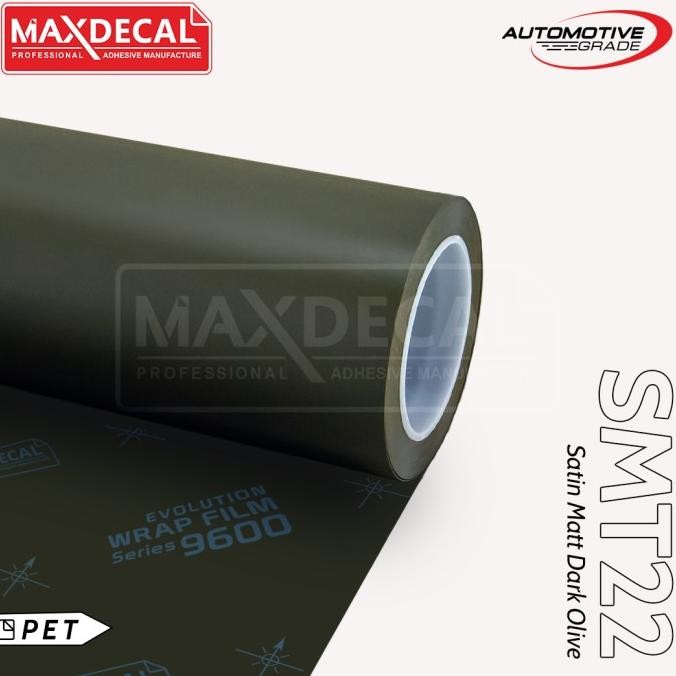 MAXDECAL 9600 SMT22 SATIN DARK OLIVE 152 CM HIJAU ARMY LUMUT