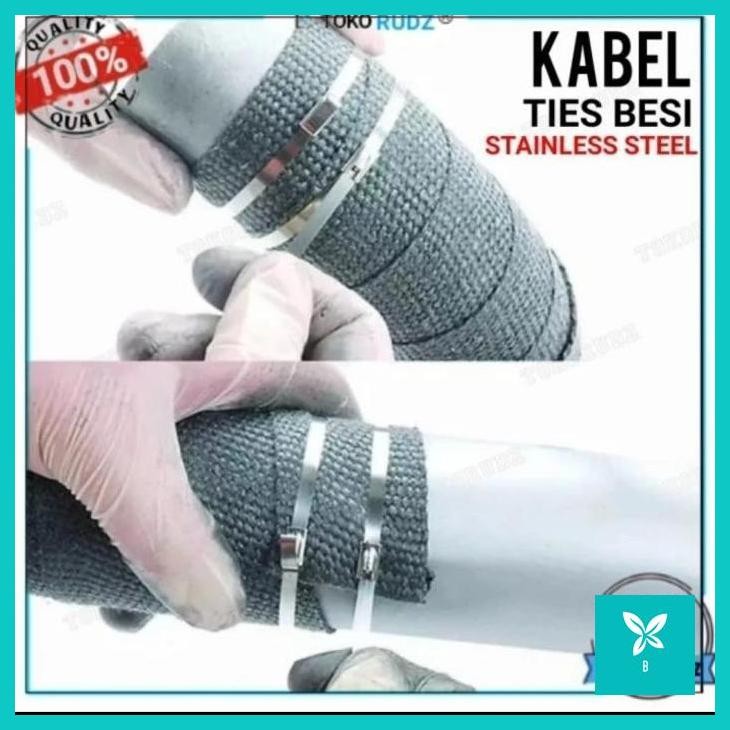 

| PC | KABEL TIES STAINLESS STEEL METAL 10CM 15CM 20CM 25CM 30CM TIE BAJA HIGH QUALITY