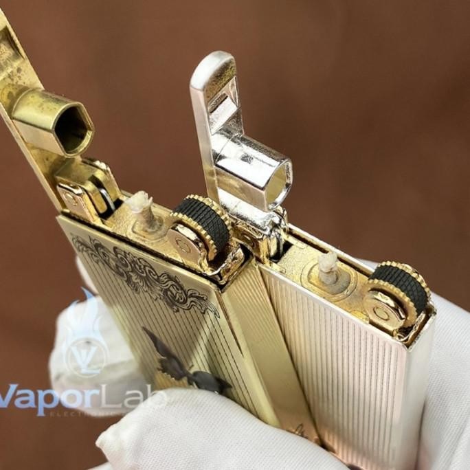korek api sumbu minyak zorro 753 slim vintage brass copper oil lighter
