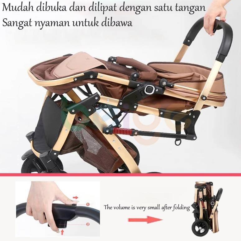 Baby Bluesy ReadyUntuk Bayi Baru Lahir 0 formaldehyde stroller baby stroler bayi lipat travelling st