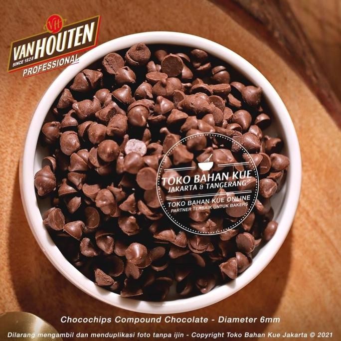 

Van Houten - Chocochips Semi Sweet 250gr COMPOUND Coklat Chip Cokelat liquid