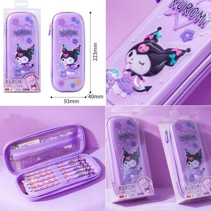 

kawaii sanrio eva pencil box kotak pensil kuromi melody iigen liquid