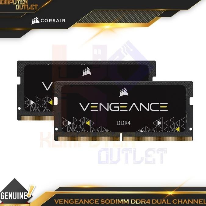 Corsair Ram Laptop Vengeance 32Gb Ddr4 (2X16Gb) 3200Mhz 2666Mhz Sodimm New Stok