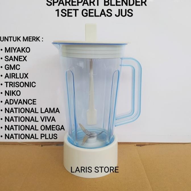 Diskon Gelas Tabung Jus + Pisau 1Set Blender Miyako National Advance Trisonic