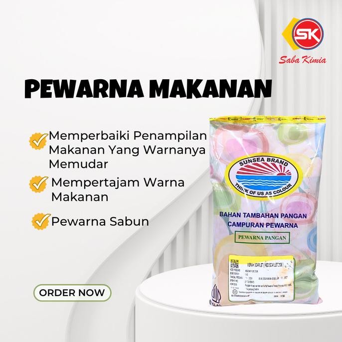 

Ready Pewarna Makanan / Pewarna Minuman Sunsea Brand Red Scarlet 1 Kg
