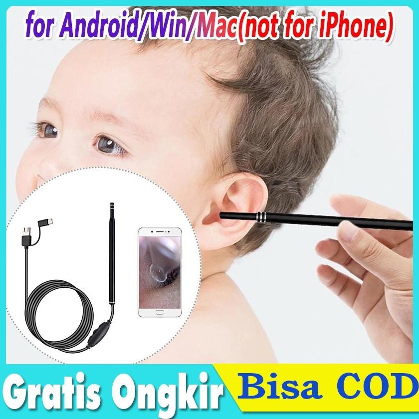 Hot Sale Alat Pembersih Telinga Kabel 3 In 1 (Type C, Micro & Usb) & Pembersih Telinga Wireless Earp