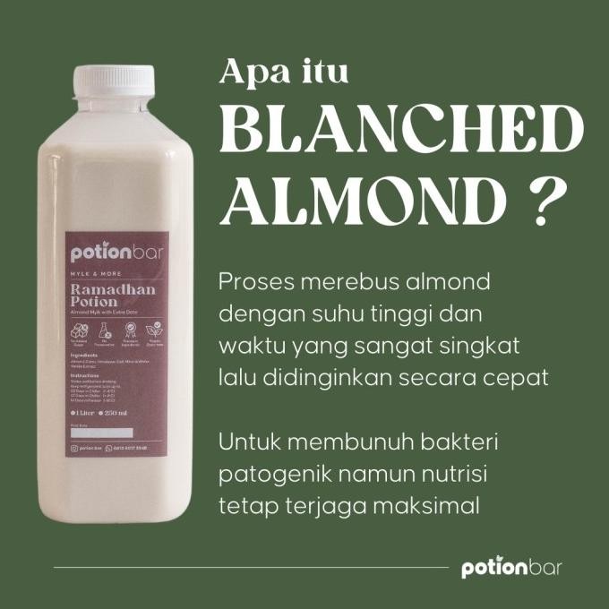

Susu Almond Milk Asi Booster 1 Liter - Varian Rasa Potion Bar Best Seller