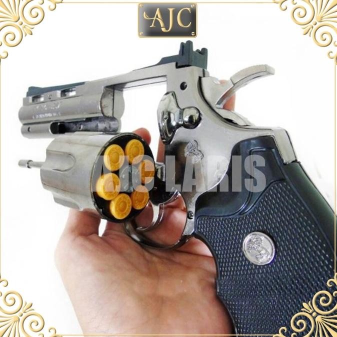 KOREK API PISTOL PHYTON REVOLVER 357 PELURU MIRIP ASLINYA