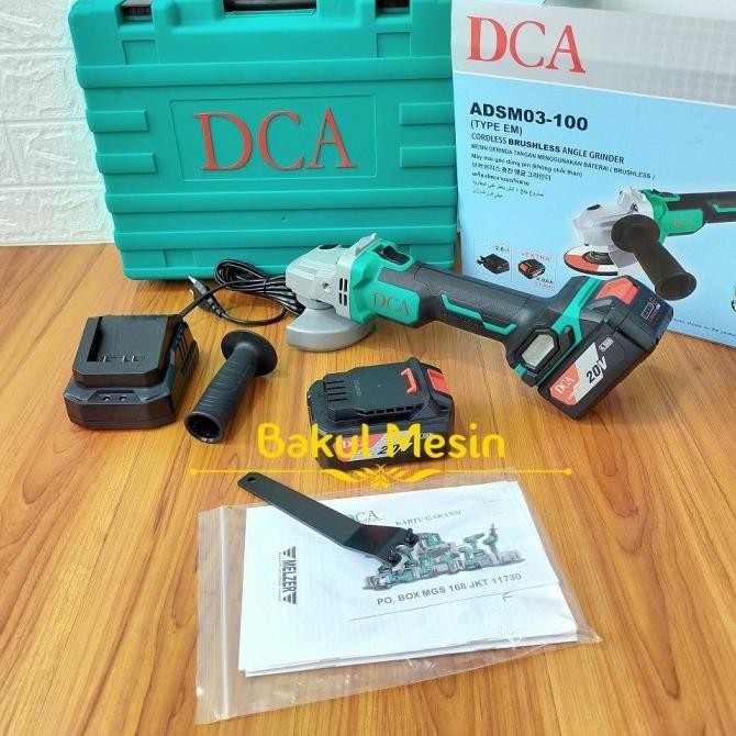 DCA ADSM03-10 Mesin gerinda 4inch baterai Cordless angle grinder