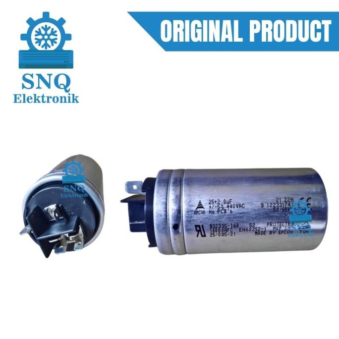 Capasitor Ac Epcos 25+2 Uf 440Vac / Kapasitor Ac Original Epcos New Stok