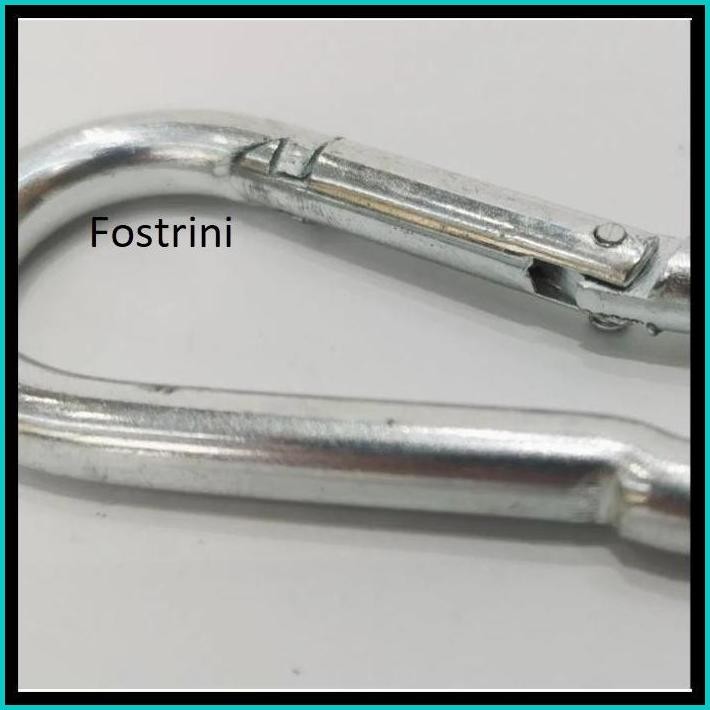 GYMTOP CARABINER GANTUNGAN KUNCI SPRING BUCKLE STAINLESS STEEL M9