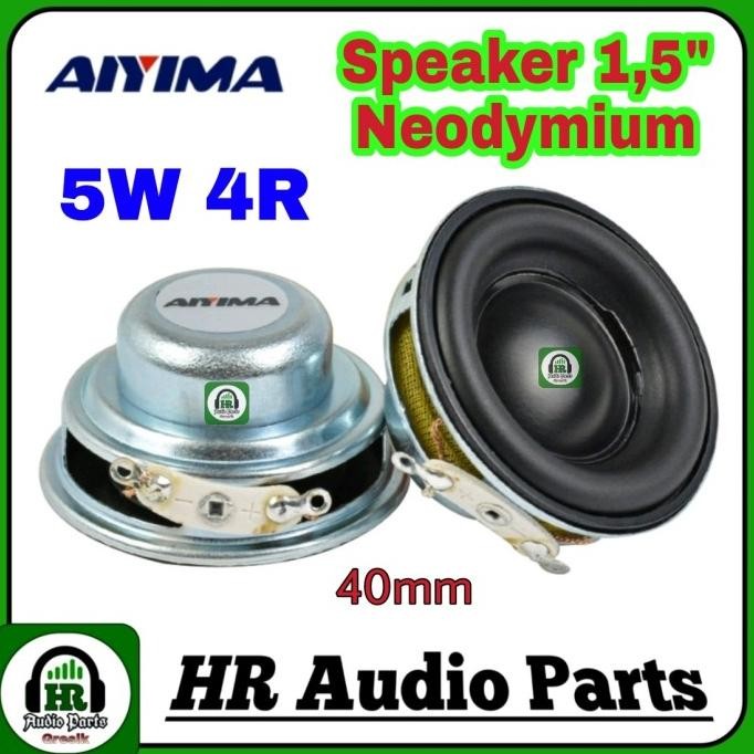 Speaker Mini 5W 4R 1.5" Magnet Neodymium 1.5 Inch 40mm 4Cm Aiyima 5Wat