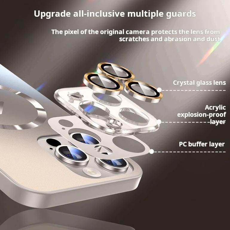 MOGU Desert Titanium Official Original AG Frosted Magnetic Glass phone case for iPhone 16 Pro Max 15