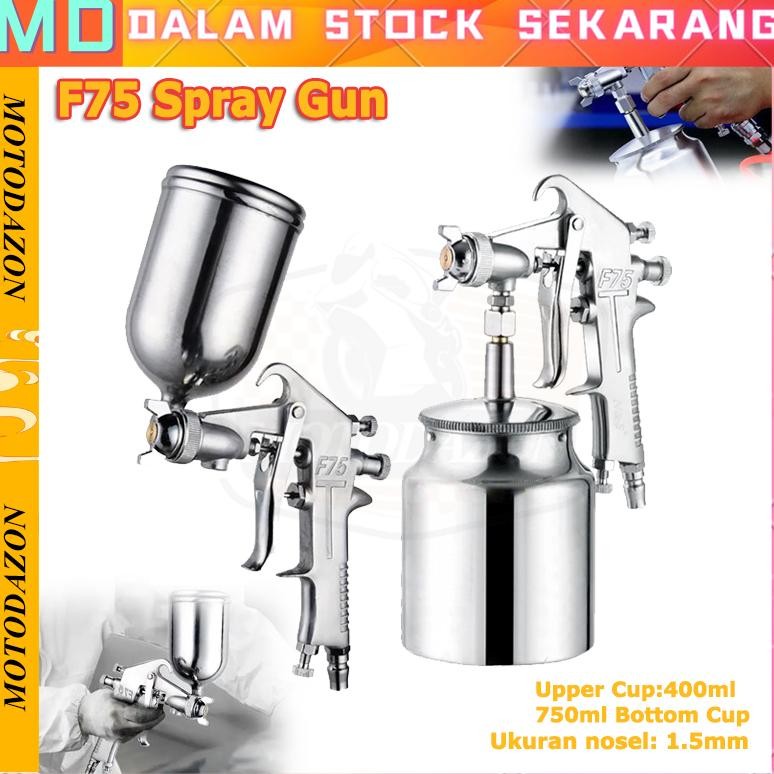 K3 Spray Gun Spet Cat Angin Mesin Kompresor F75 Tabung Atas 400ml 750ml Alat Spet Semprot Cat Tabung