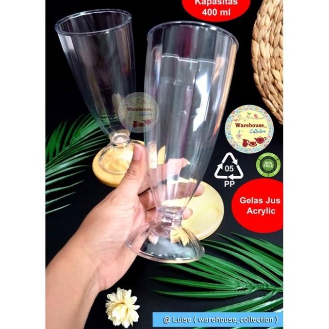 Gelas Jus Acrylic - Akrilik Tebal - Gelas Juice Belimbing - Gelas Jus