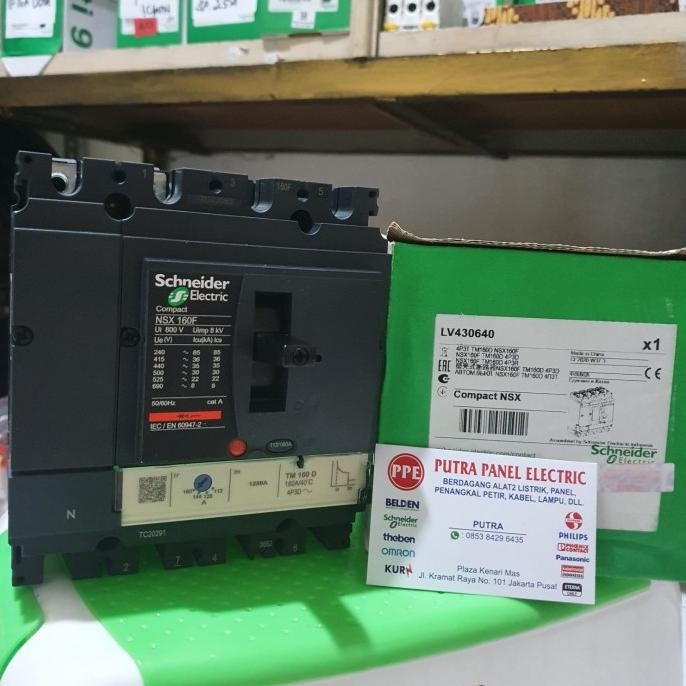 Lv430640 Nsx160F 4P 160A Mccb 4P 160A Schneider New Stok