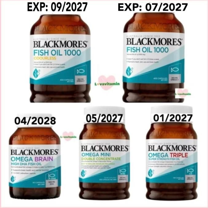 

Blackmores Fish Oil 1000mg Odourless Fish Oil 1000mg Omega 3 Minyak Ikan