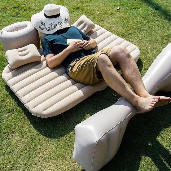 SURIA MAKASSAR - KASUR MATRAS MOBIL ANGIN 1 SET + POMPA PENYANGGA TERPISAH / Kasur Mobil / Matras Mo