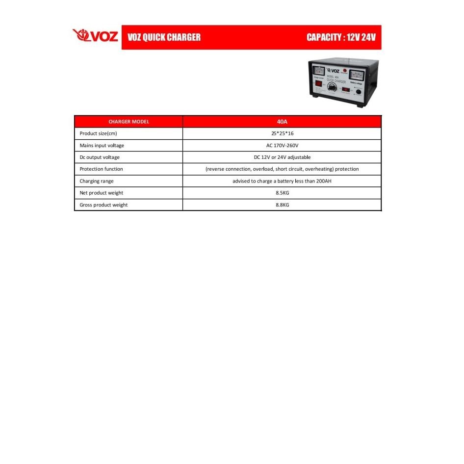 Voz Charger Aki 40A | Charger Aki Mobil | Charger Aki Kering