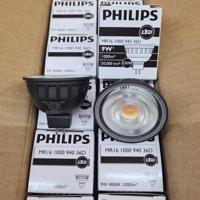 Promo Lampu Mr16 1000 940 36D 9W Philip / Lampu Mr16 Led 9W 36D 1000Lm