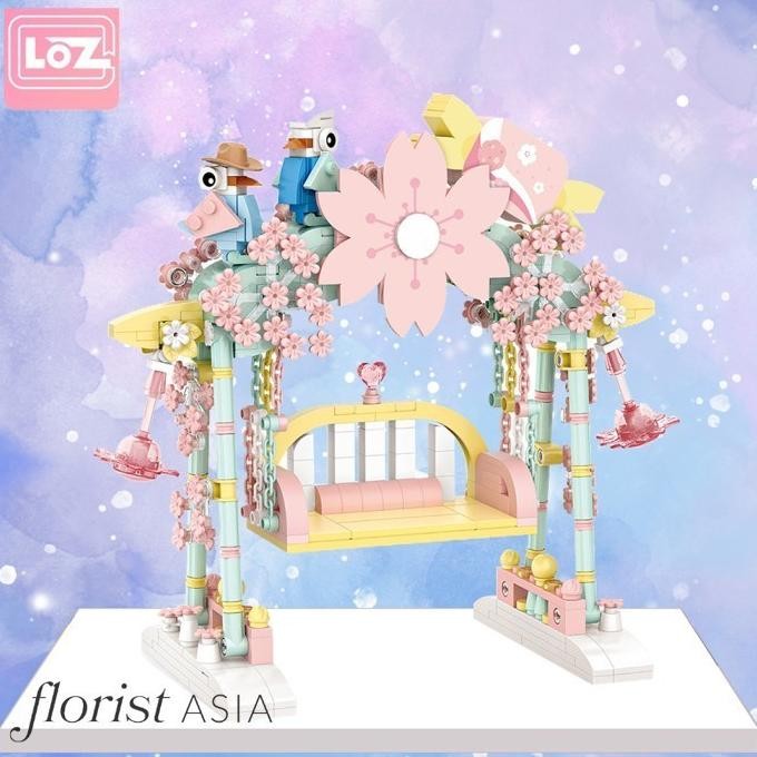 Nano Block Bricks Lego Flower LOZ MINI SWING Puzzle Mainan Balok Susun Mini Building Block