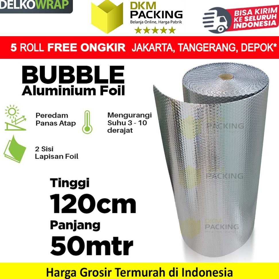 Peredam Panas Atap Rumah Insulation Alumunium Bubble Foil Anti Panas Insulasi Atap 120 cm x 25 meter