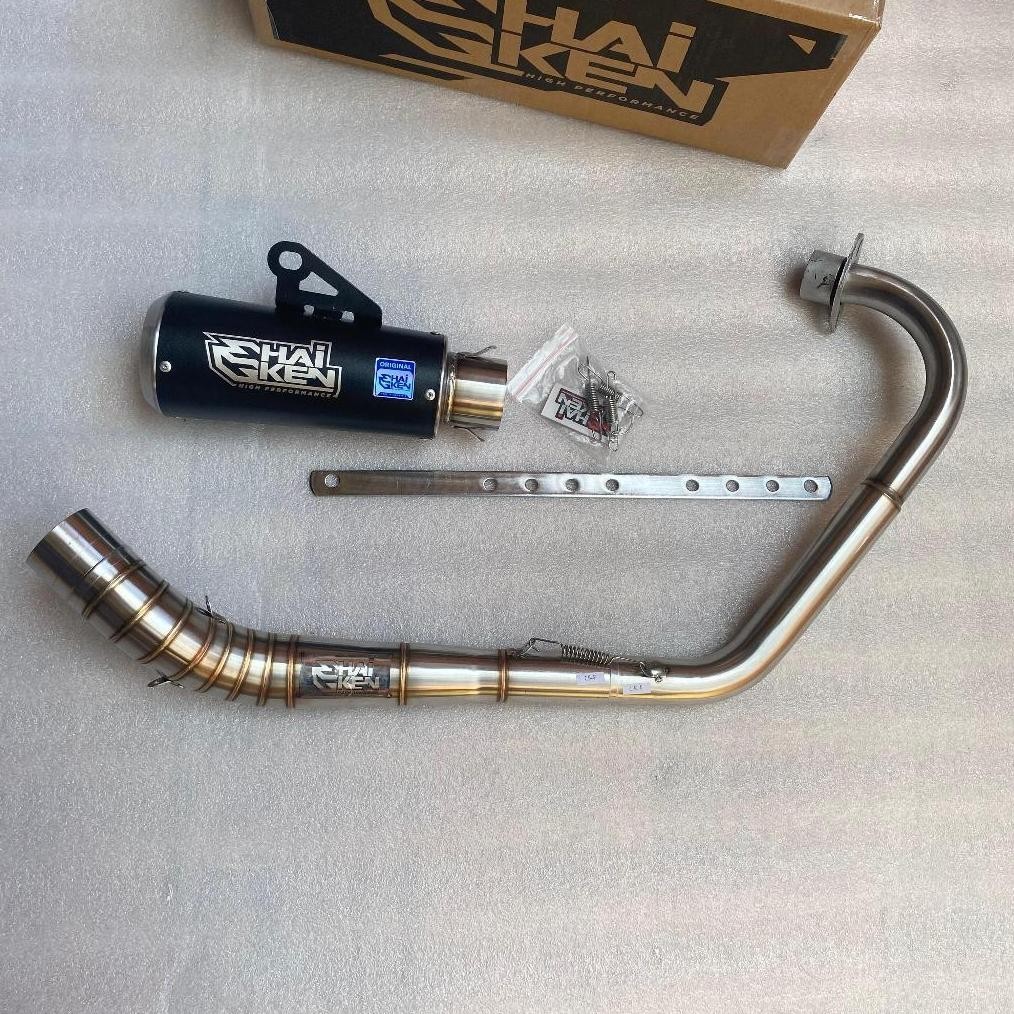 Knalpot CRF150 KLX 150 Kolong bawah Original Haiken muffler